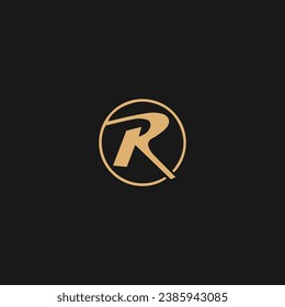 R circle icon image suitable for logo icon text,