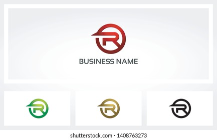 R Circle Letter Alphabet Logo