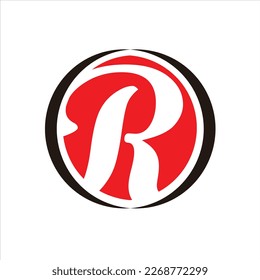 R circle vector logo design letter