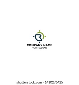R circular letter logo design