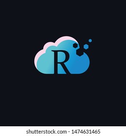 R Cloud Digital Minimalist Logo Template