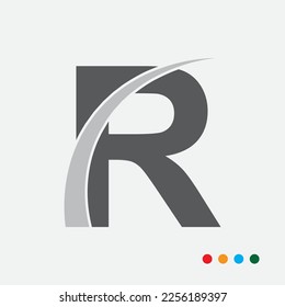 R company logo vector design