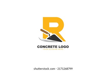 R CONSTRUCTION logo design inspiration. Vector letter template design for brand.