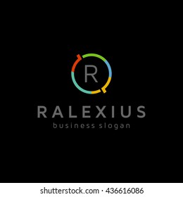 R Corporate Logo Letter,Logo,Colorful Logo