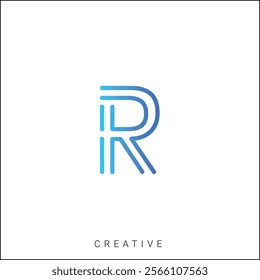 R Creative Latter Logo Design. By Custom Branding Logo. Creative Logo Design. Logo Template. Vector illustration. Modern Design. Monogram Design