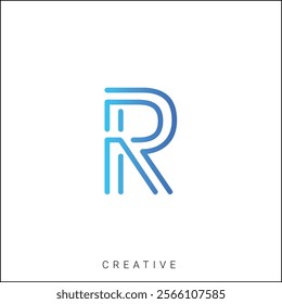 R Creative Latter Logo Design. By Custom Branding Logo. Creative Logo Design. Logo Template. Vector illustration. Modern Design. Monogram Design