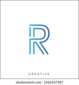 R Creative Latter Logo Design. By Custom Branding Logo. Creative Logo Design. Logo Template. Vector illustration. Modern Design. Monogram Design