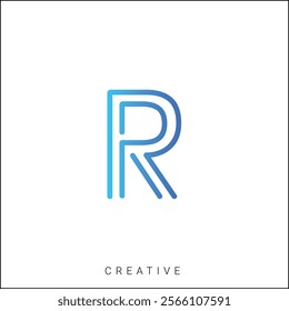 R Creative Latter Logo Design. By Custom Branding Logo. Creative Logo Design. Logo Template. Vector illustration. Modern Design. Monogram Design