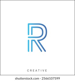 R Creative Latter Logo Design. By Custom Branding Logo. Creative Logo Design. Logo Template. Vector illustration. Modern Design. Monogram Design