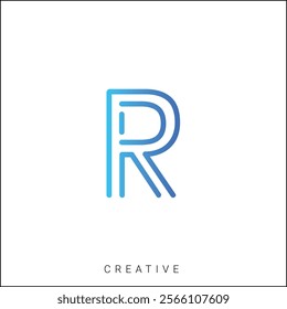 R Creative Latter Logo Design. By Custom Branding Logo. Creative Logo Design. Logo Template. Vector illustration. Modern Design. Monogram Design