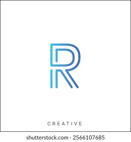 R Creative Latter Logo Design. By Custom Branding Logo. Creative Logo Design. Logo Template. Vector illustration. Modern Design. Monogram Design