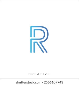 R Creative Latter Logo Design. By Custom Branding Logo. Creative Logo Design. Logo Template. Vector illustration. Modern Design. Monogram Design