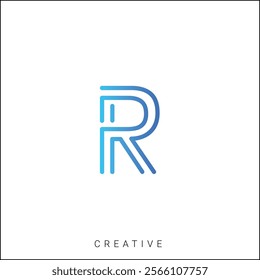 R Creative Latter Logo Design. By Custom Branding Logo. Creative Logo Design. Logo Template. Vector illustration. Modern Design. Monogram Design