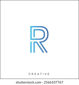 R Creative Latter Logo Design. By Custom Branding Logo. Creative Logo Design. Logo Template. Vector illustration. Modern Design. Monogram Design