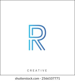 R Creative Latter Logo Design. By Custom Branding Logo. Creative Logo Design. Logo Template. Vector illustration. Modern Design. Monogram Design