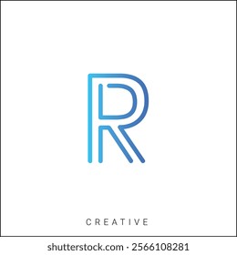 R Creative Latter Logo Design. By Custom Branding Logo. Creative Logo Design. Logo Template. Vector illustration. Modern Design. Monogram Design