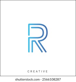 R Creative Latter Logo Design. By Custom Branding Logo. Creative Logo Design. Logo Template. Vector illustration. Modern Design. Monogram Design