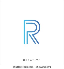 R Creative Latter Logo Design. By Custom Branding Logo. Creative Logo Design. Logo Template. Vector illustration. Modern Design. Monogram Design