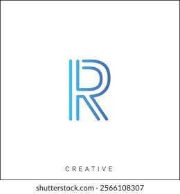 R Creative Latter Logo Design. By Custom Branding Logo. Creative Logo Design. Logo Template. Vector illustration. Modern Design. Monogram Design