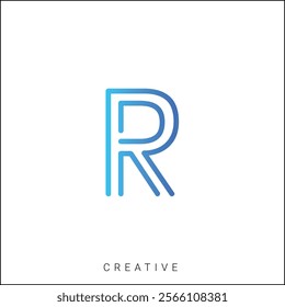 R Creative Latter Logo Design. By Custom Branding Logo. Creative Logo Design. Logo Template. Vector illustration. Modern Design. Monogram Design