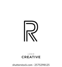 R Creative Latter Logo Design. By Custom Branding Logo. Creative Logo Design. Logo Template. Vector illustration. Modern Design. Monogram Design