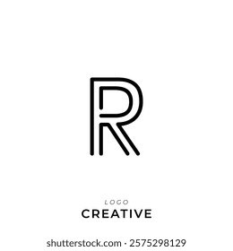 R Creative Latter Logo Design. By Custom Branding Logo. Creative Logo Design. Logo Template. Vector illustration. Modern Design. Monogram Design