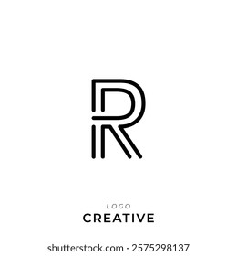 R Creative Latter Logo Design. By Custom Branding Logo. Creative Logo Design. Logo Template. Vector illustration. Modern Design. Monogram Design