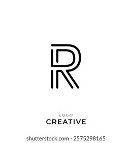 R Creative Latter Logo Design. By Custom Branding Logo. Creative Logo Design. Logo Template. Vector illustration. Modern Design. Monogram Design