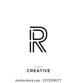 R Creative Latter Logo Design. By Custom Branding Logo. Creative Logo Design. Logo Template. Vector illustration. Modern Design. Monogram Design