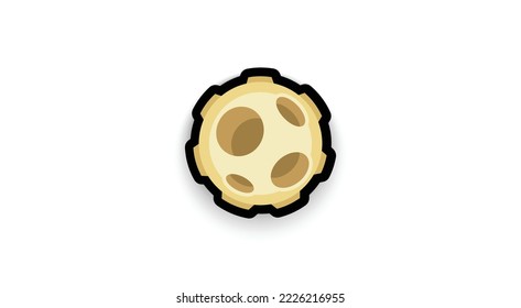 r CryptoCurrency Moons, Moon Token cryptocurrency logo on isolated background with copy space. 3d vector illustration of rCryptoCurrency Moons, Moon token icon banner.