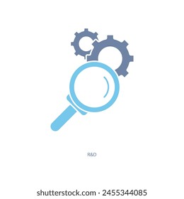 Icono de línea de concepto r d. Ilustración de elemento simple. Diseño de símbolo de esquema de concepto.