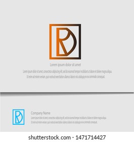 R D initial letter logo vector, modern logo template with simple design. Creative logo design.