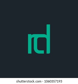 R & D joint logo bold letter design with business card template
