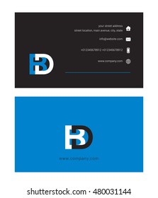 R D Letter logo design with Business card template