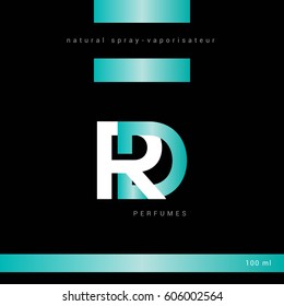 R & D Letter logo with Packaging design vector template
