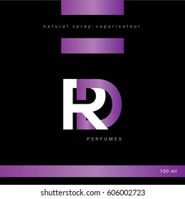 R & D Letter logo with Packaging design vector template