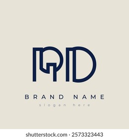 R and D logo design. RD abstract Letters Logo Monogram. This logo design is the process of creating a visual symbol that represents a brand, company, or individual.