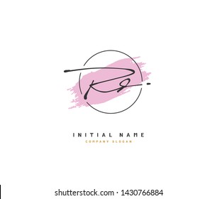 R D RD Beauty vector initial logo, handwriting logo of initial signature, wedding, fashion, jewerly, boutique, floral and botanical with creative template for any company or business.