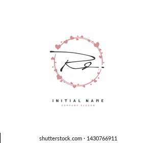 R D RD Beauty vector initial logo, handwriting logo of initial signature, wedding, fashion, jewerly, boutique, floral and botanical with creative template for any company or business.