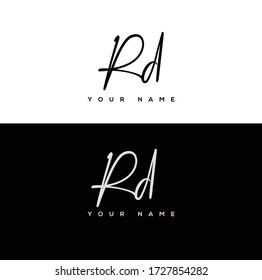 R D RD Initial letter handwriting and signature logo.	
