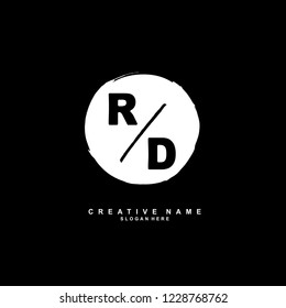 R D RD Initial logo template vector