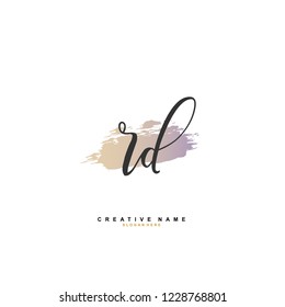 R D RD Initial logo template vector