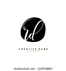 R D RD Initial logo template vector