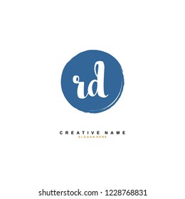 R D RD Initial logo template vector