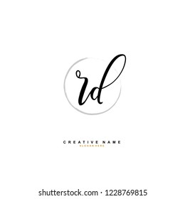 R D RD Initial logo template vector