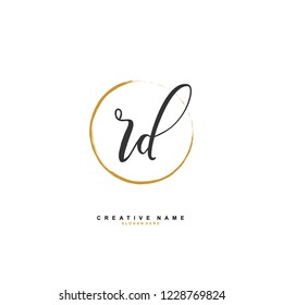 R D RD Initial logo template vector