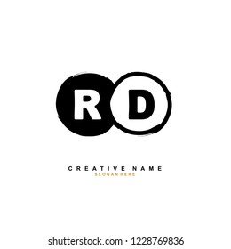 R D RD Initial logo template vector
