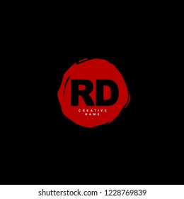 R D RD Initial logo template vector