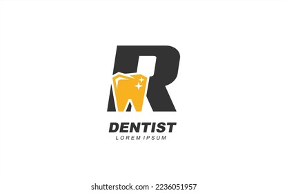 R dental letter logo vector for your branding with modern style.