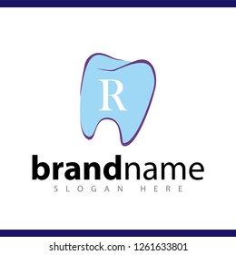 R dental logo vector template